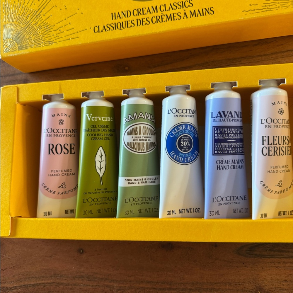 NWT L'OCCITANE Hand Cream Collection in Yellow Box